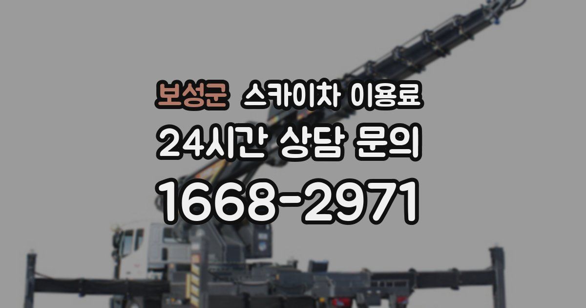 보성군 스카이차 이용료
