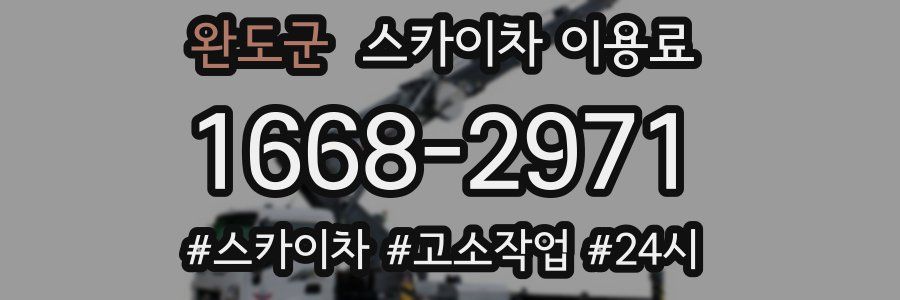 완도군 스카이차 이용료