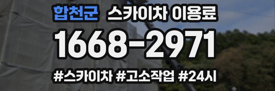 합천군 스카이차 이용료