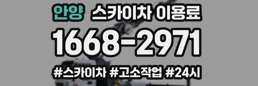 안양 스카이차 이용료