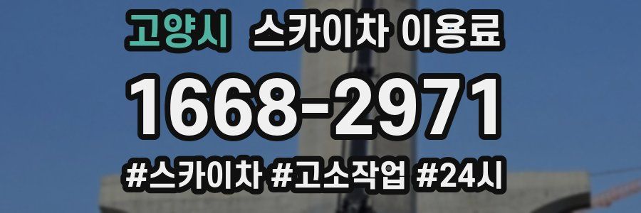 고양시 스카이차 이용료
