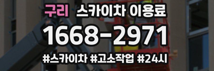 구리 스카이차 이용료