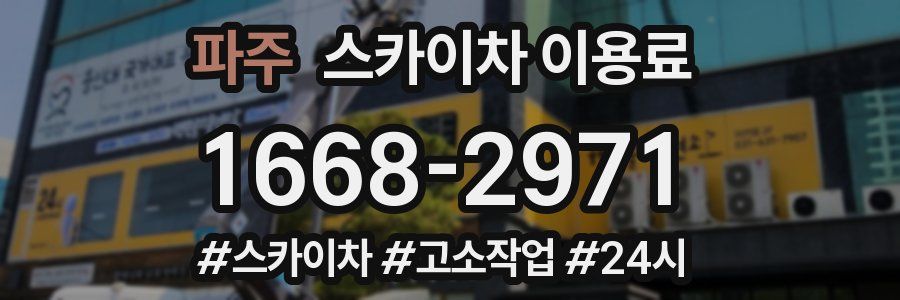 파주 스카이차 이용료