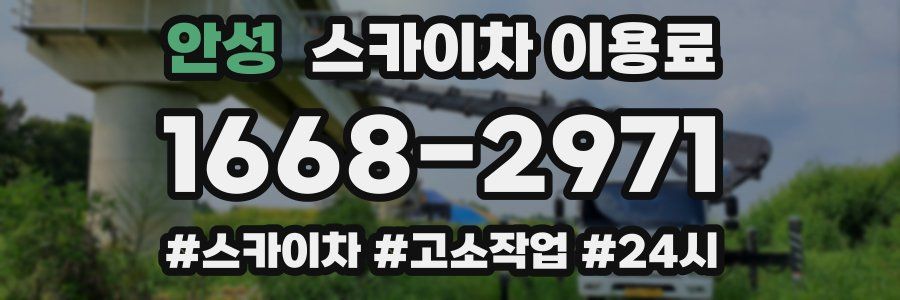 안성 스카이차 이용료