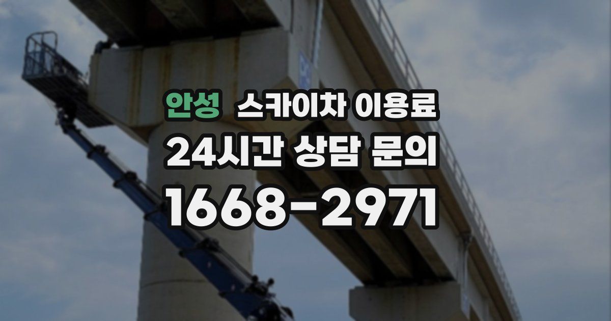 안성 스카이차 이용료