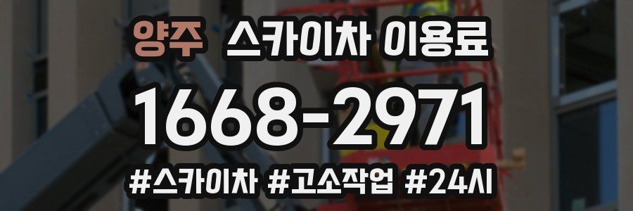 양주 스카이차 이용료