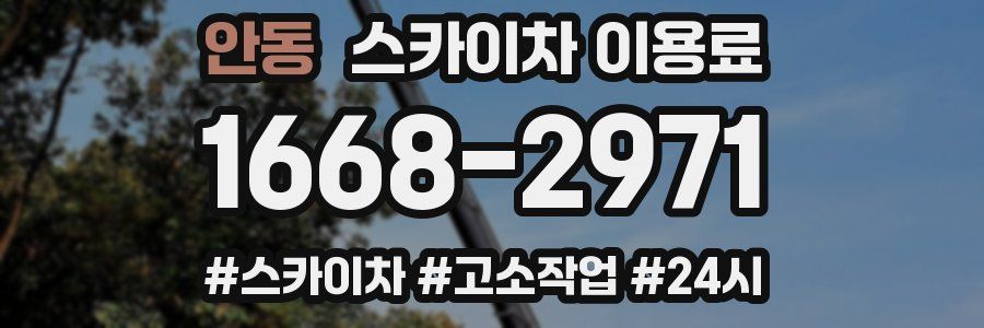 안동 스카이차 이용료