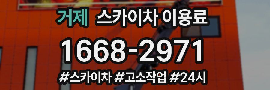 거제 스카이차 이용료