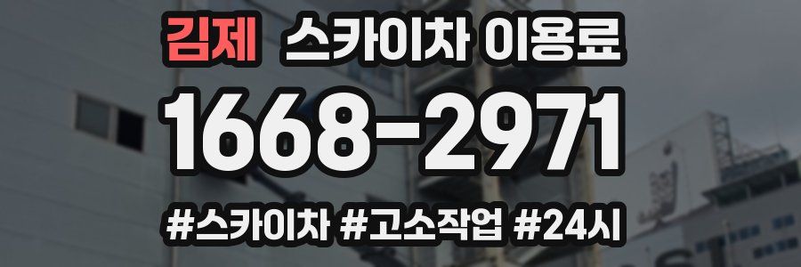 김제 스카이차 이용료