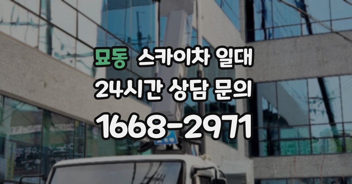 묘동 스카이차 일대