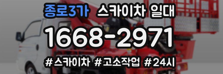 종로3가 스카이차 일대