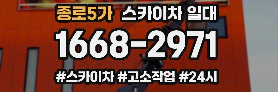 종로5가 스카이차 일대