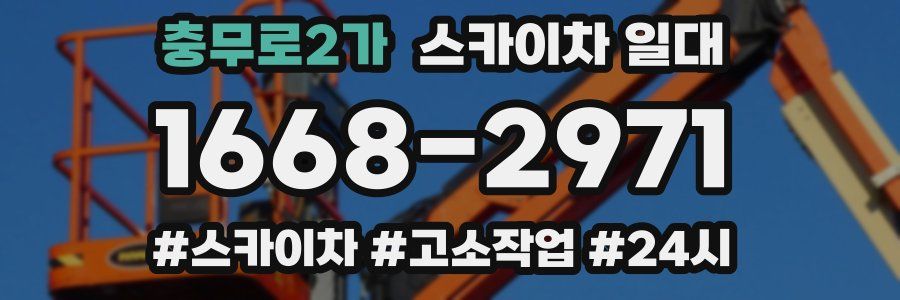 충무로2가 스카이차 일대