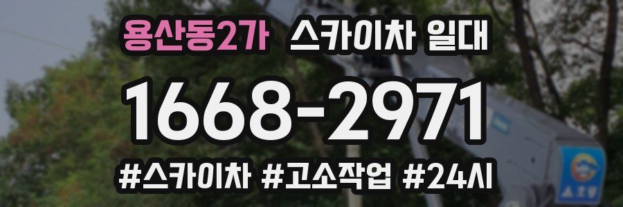 용산동2가 스카이차 일대