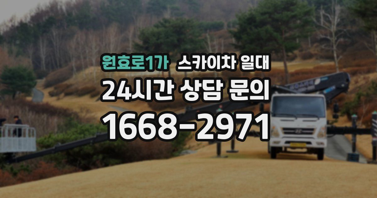원효로1가 스카이차 일대