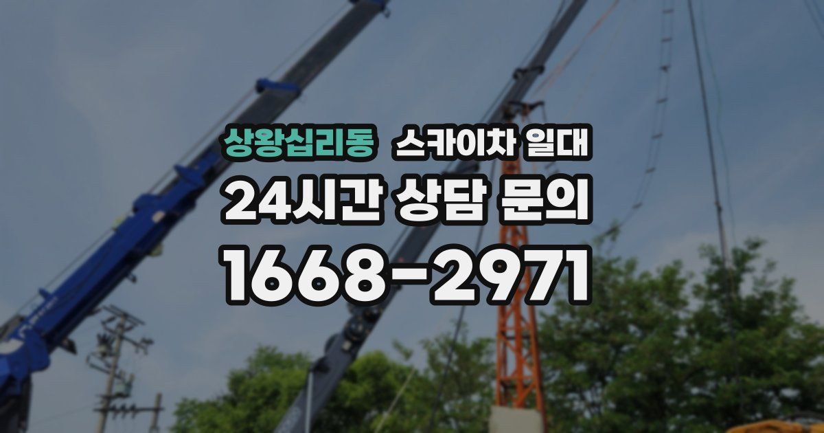 상왕십리동 스카이차 일대