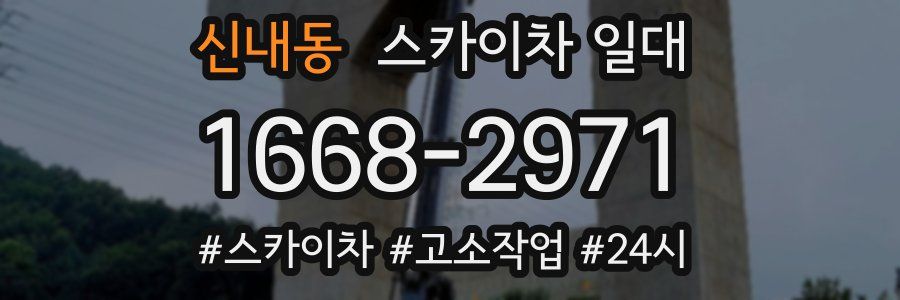 신내동 스카이차 일대