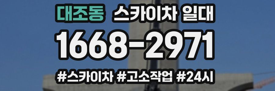 대조동 스카이차 일대