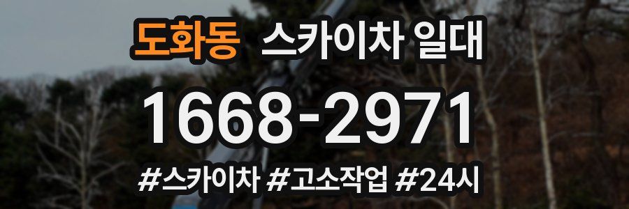 도화동 스카이차 일대