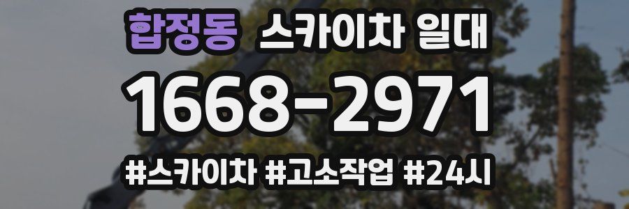 합정동 스카이차 일대