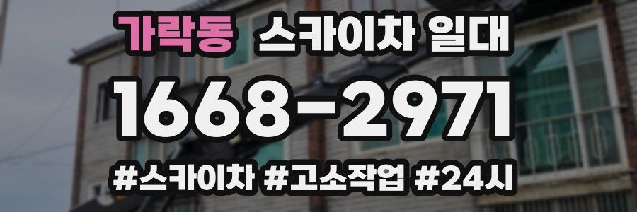 가락동 스카이차 일대