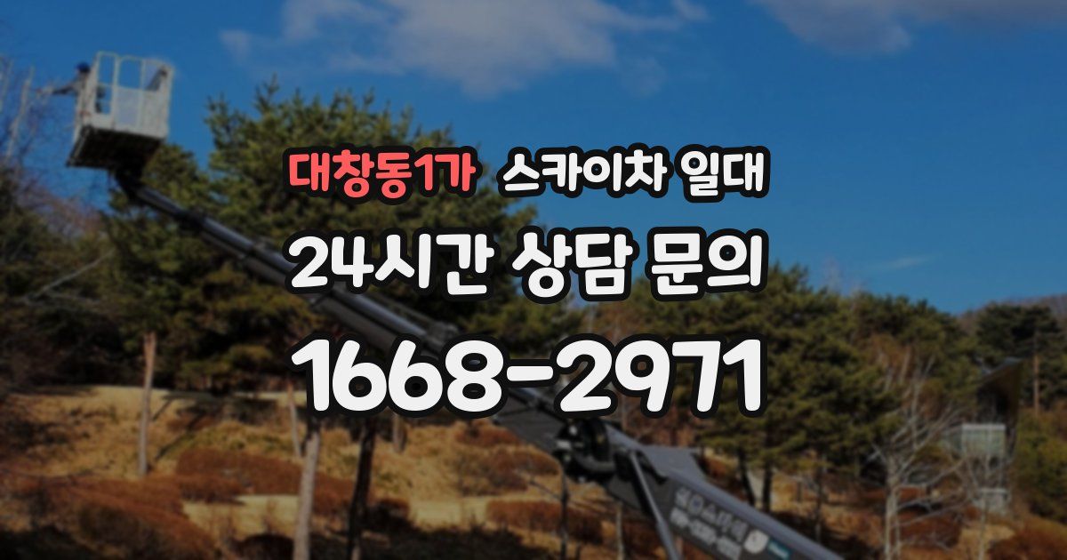 대창동1가 스카이차 일대