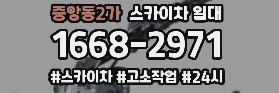 중앙동2가 스카이차 일대