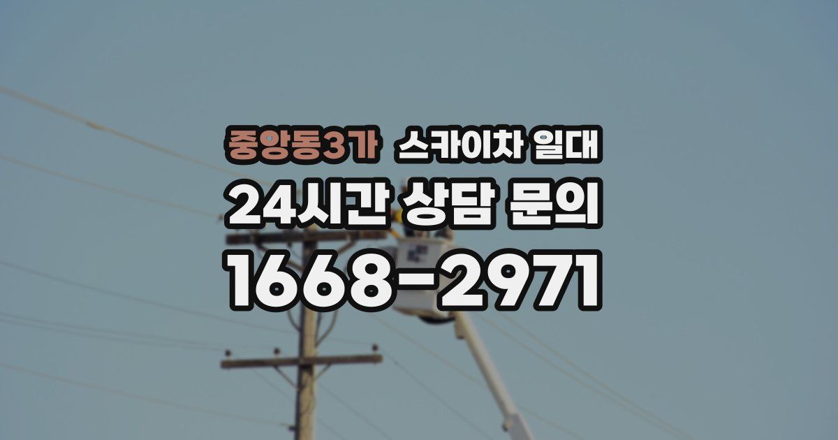 중앙동3가 스카이차 일대