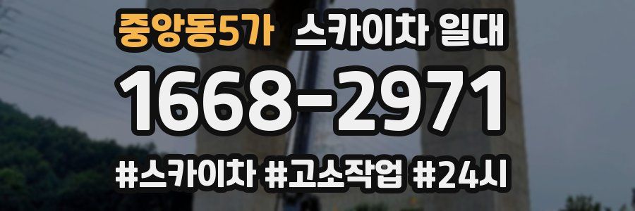 중앙동5가 스카이차 일대