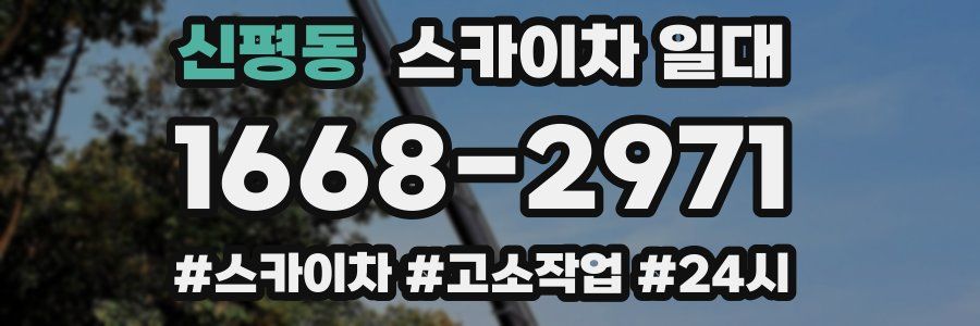 신평동 스카이차 일대
