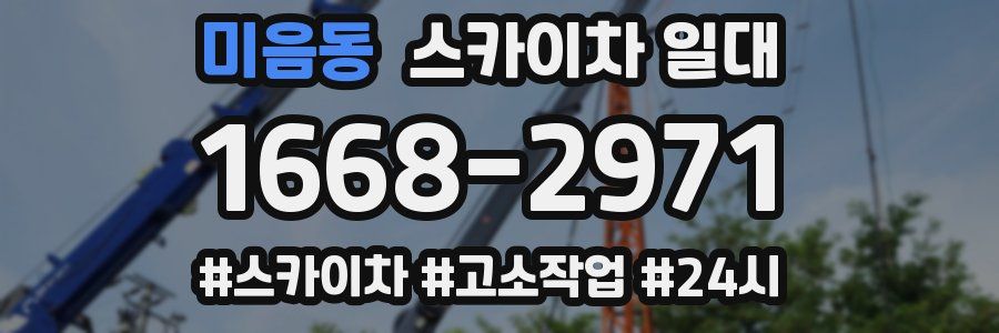 미음동 스카이차 일대