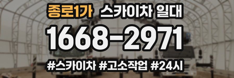 종로1가 스카이차 일대