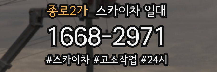 종로2가 스카이차 일대