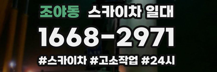 조야동 스카이차 일대