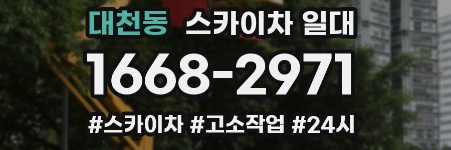 대천동 스카이차 일대