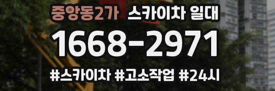 중앙동2가 스카이차 일대