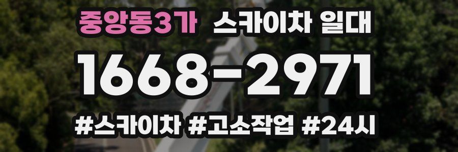 중앙동3가 스카이차 일대