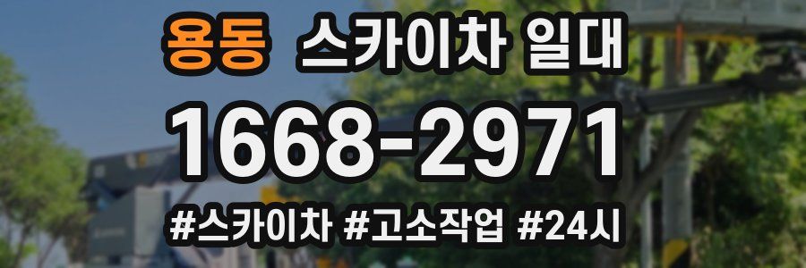 용동 스카이차 일대