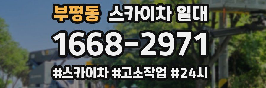 부평동 스카이차 일대