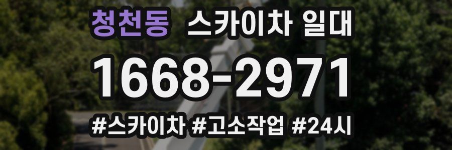 청천동 스카이차 일대
