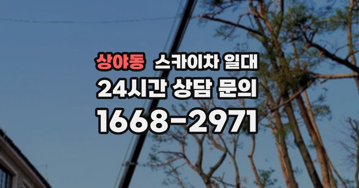 상야동 스카이차 일대