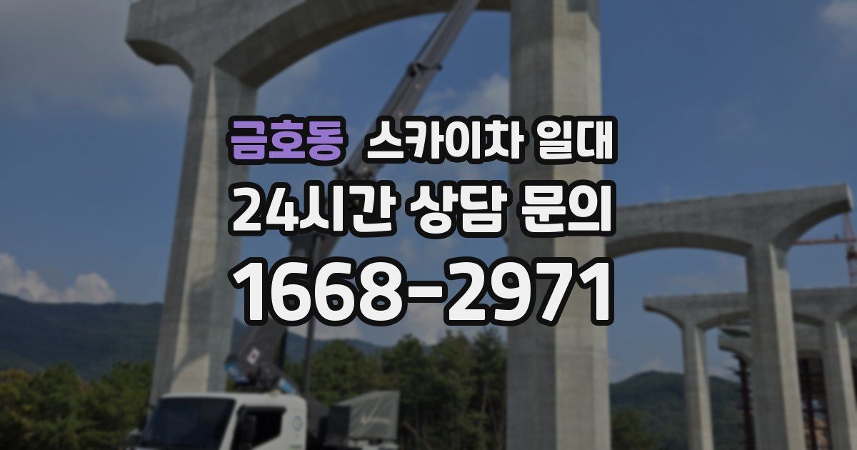 금호동 스카이차 일대