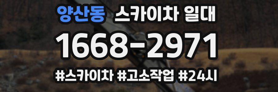 양산동 스카이차 일대