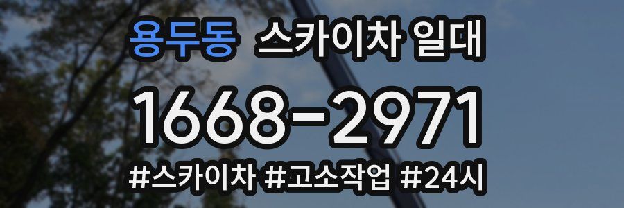 용두동 스카이차 일대