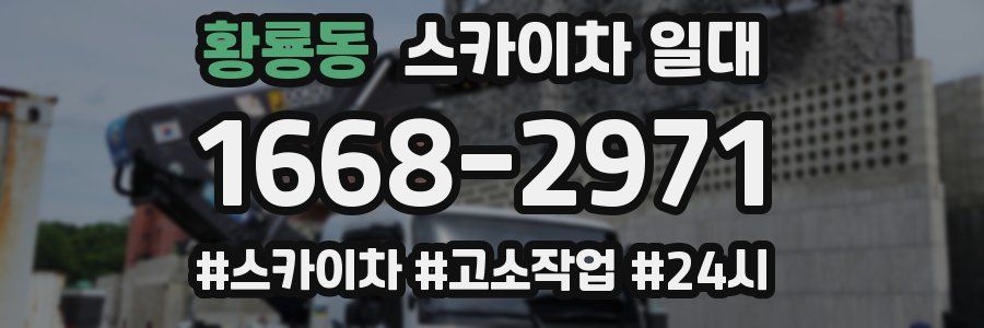 황룡동 스카이차 일대