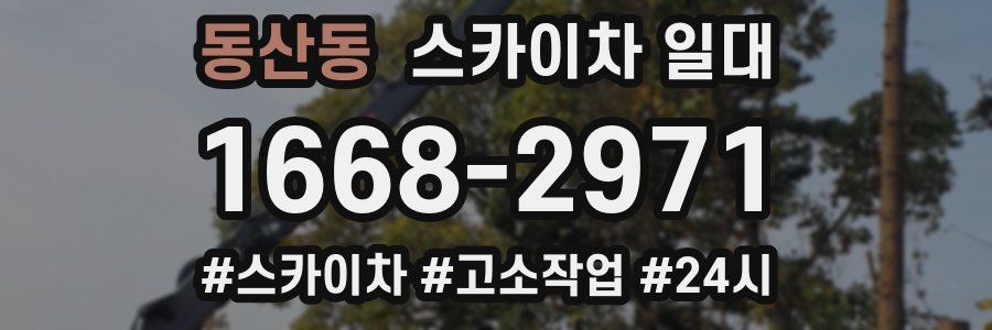 동산동 스카이차 일대