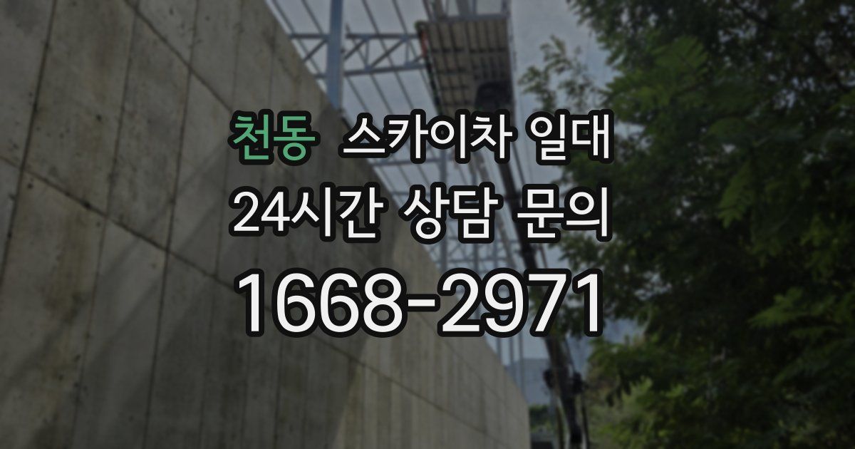 천동 스카이차 일대