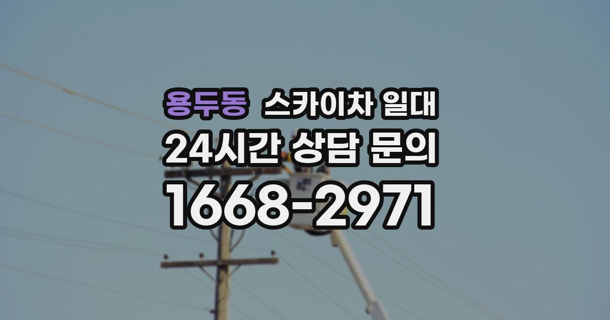 용두동 스카이차 일대
