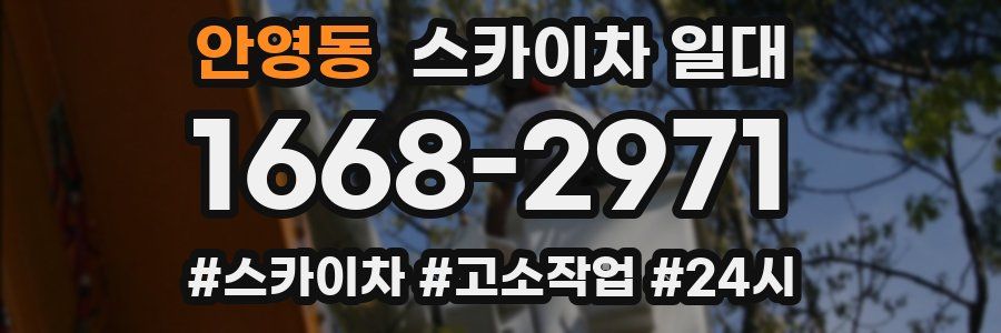 안영동 스카이차 일대