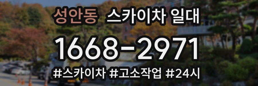 성안동 스카이차 일대